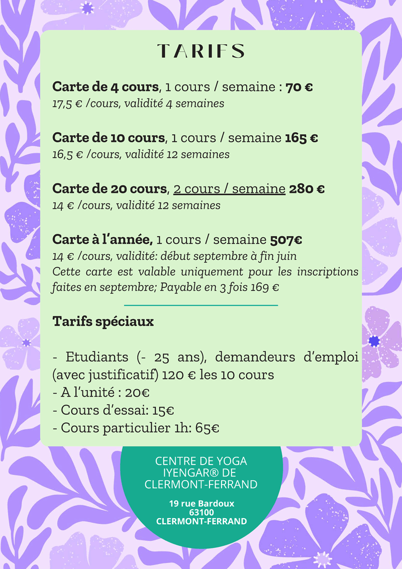 horaires-cours-2026-2027_page_2 tarifs yoga clermont-ferrand 2026 2027